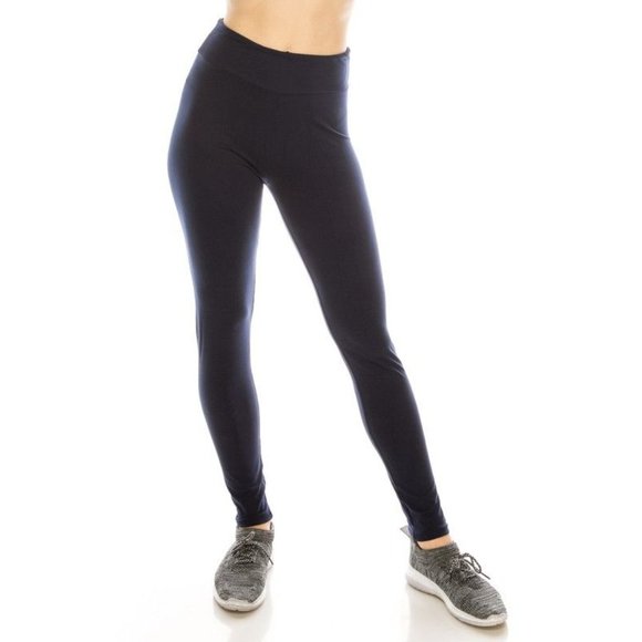 Reg One Size Women's Comfort Stretch Soft Solid Print 3" High Waist Active BLACK - Picture 1 of 2
